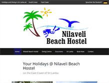 Tablet Screenshot of nilavelibeachhostel.com